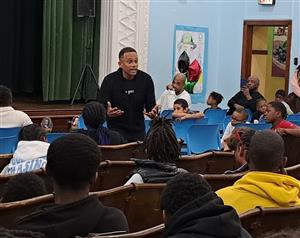 Hil Harper and Clark Students